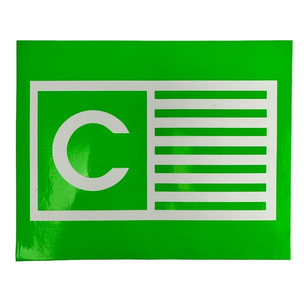 The Chive Sticker Chive Nation Decal 6.25" x 5" Green & White C Flag